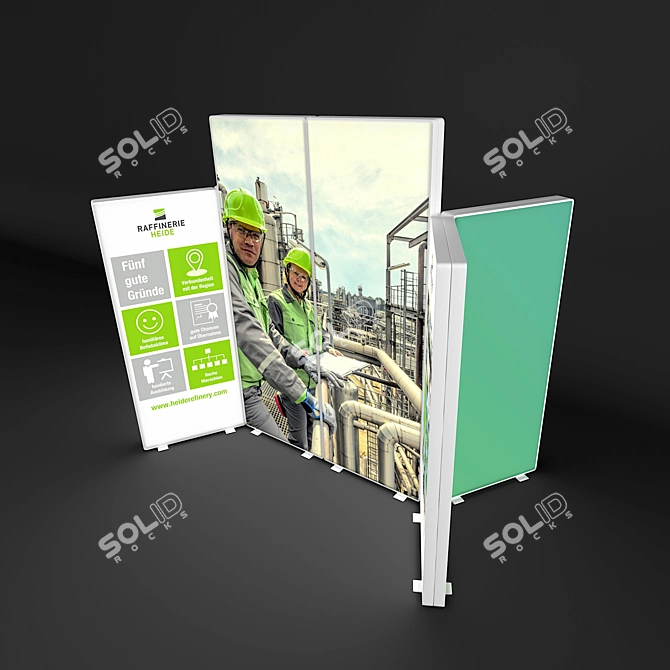 Glowing Advertising Stand 3D model image 2