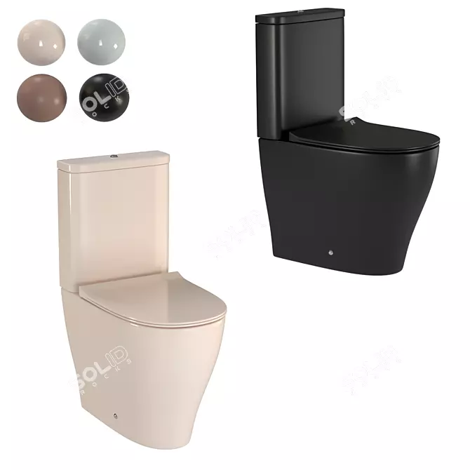 Flaminia Ceramic Toilet 3D model image 1