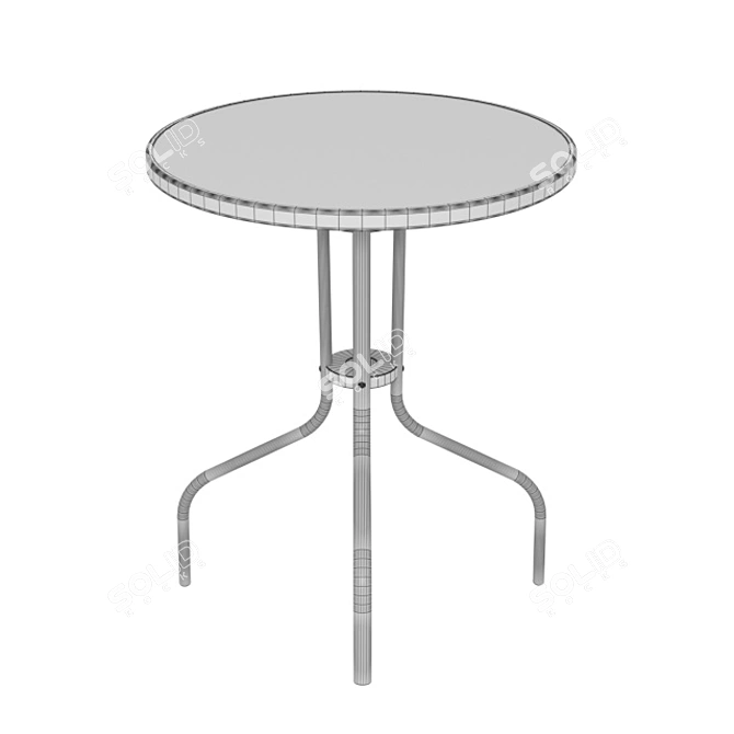 Elegant Tiffany Glass Table 3D model image 4