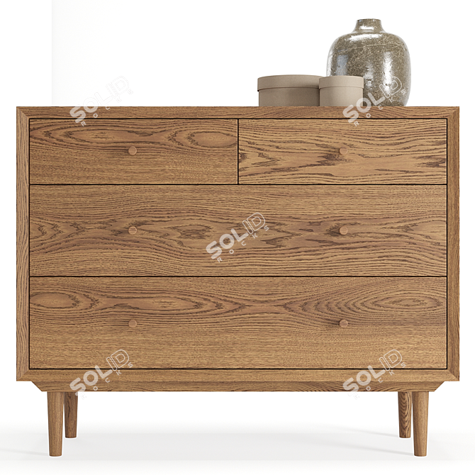 Vintage Quilda Dresser: Elegant and Timeless 3D model image 2