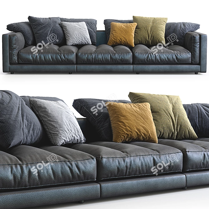 Modern Flexform Sofa Lucien: Stylish and Functional 3D model image 4