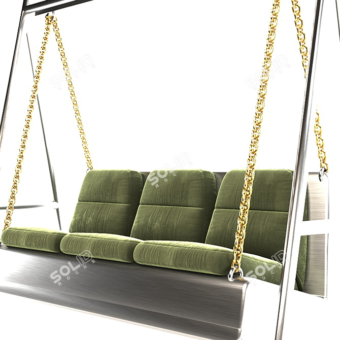 Elegant Outdoor Sofa Swing 3D model image 6