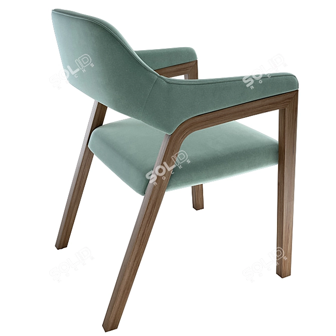 Sleek and Stylish: Parla Olive Chair 3D model image 3