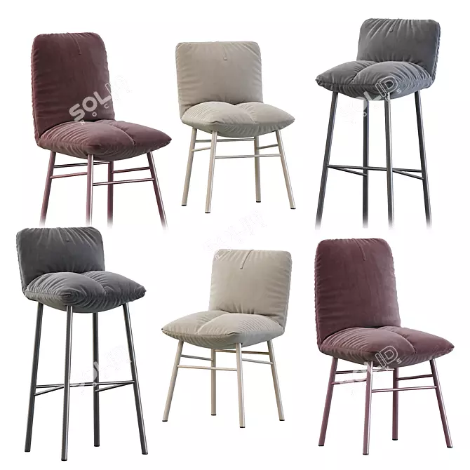 Pil Stool: Originality meets Comfort 3D model image 1