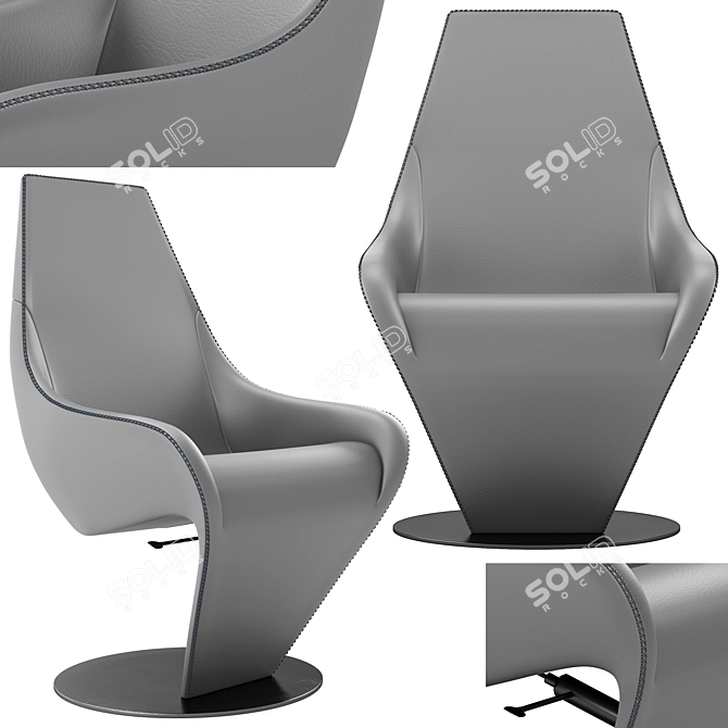 Modern Lobster Armchair: Comfortable & Stylish 3D model image 1