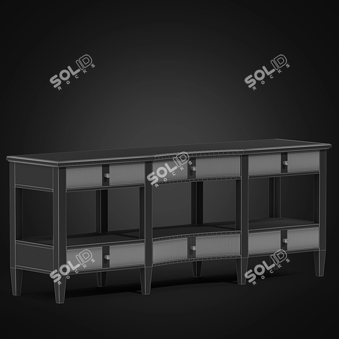 Elegant Reverie Console Table 3D model image 2