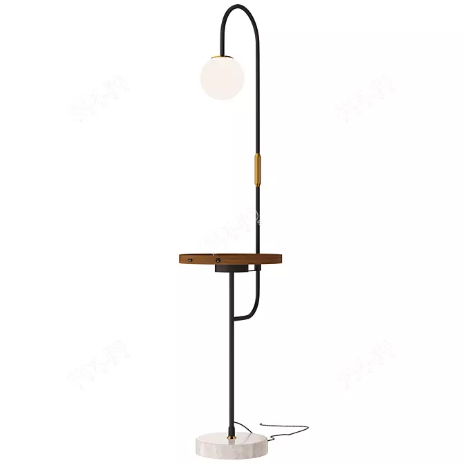 Eureka Tall Floor Lamp 3D model image 1