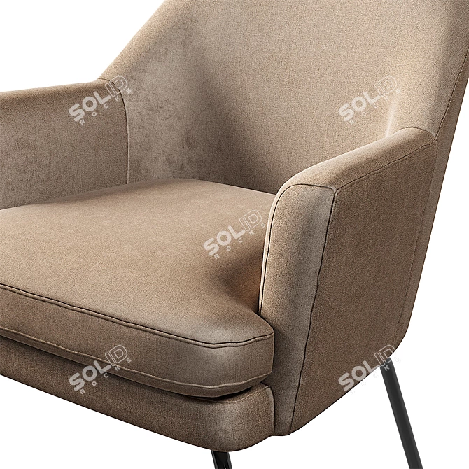 Chisa Armchair: Compact and Stylish 3D model image 3