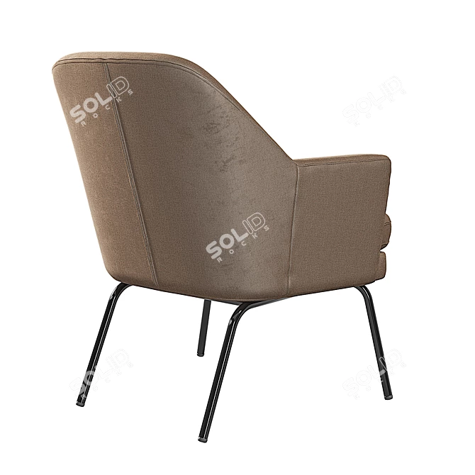 Chisa Armchair: Compact and Stylish 3D model image 4