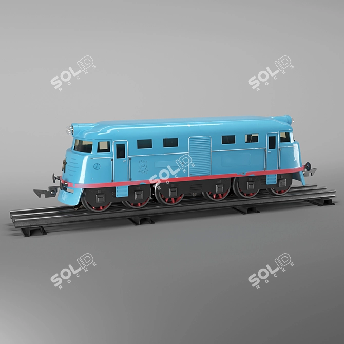 Pioneer Railway: Kid's Train Set 3D model image 1