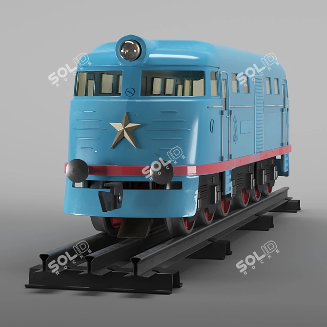Pioneer Railway: Kid's Train Set 3D model image 2