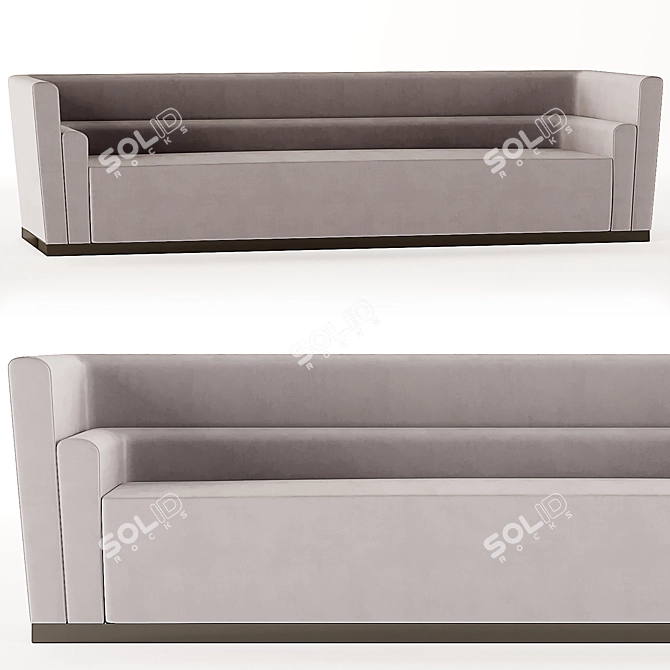 Sleek Modern Sofa 3D model image 1