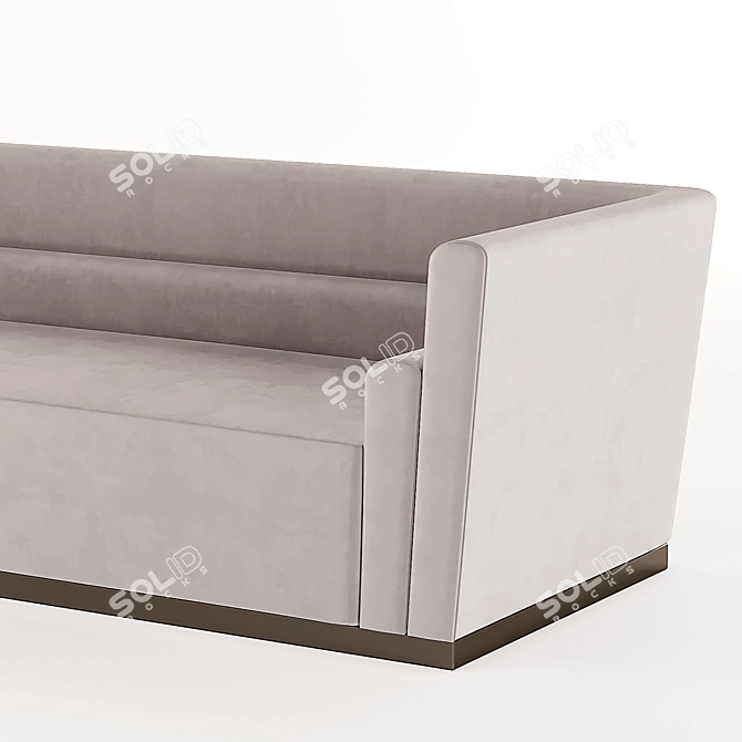 Sleek Modern Sofa 3D model image 2