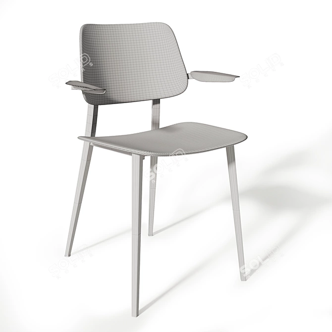 Elegant Armrest Chair Midj Joe 3D model image 5