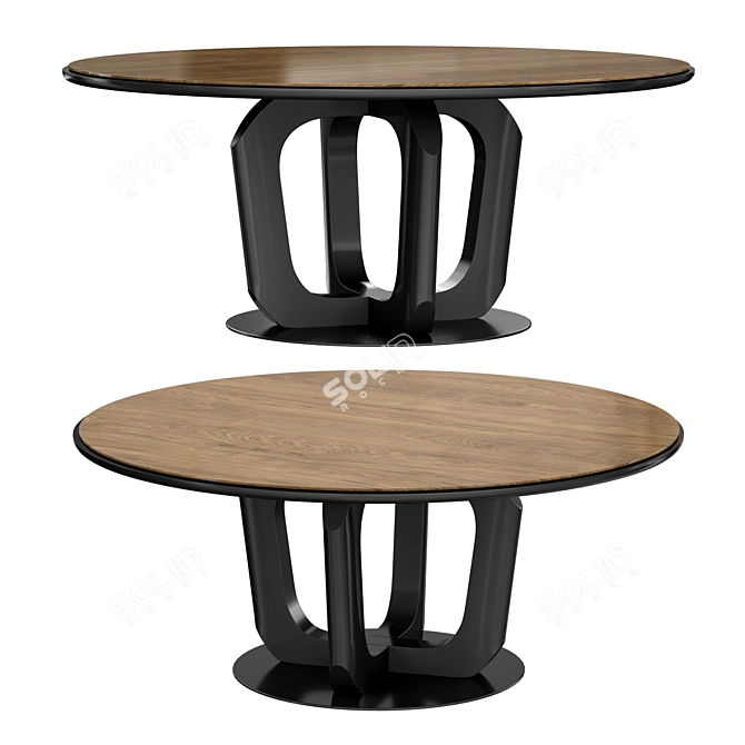 Elegant Round Dining Table 3D model image 1