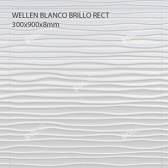 Baldocer Blanco Wall Tile 3D model image 3