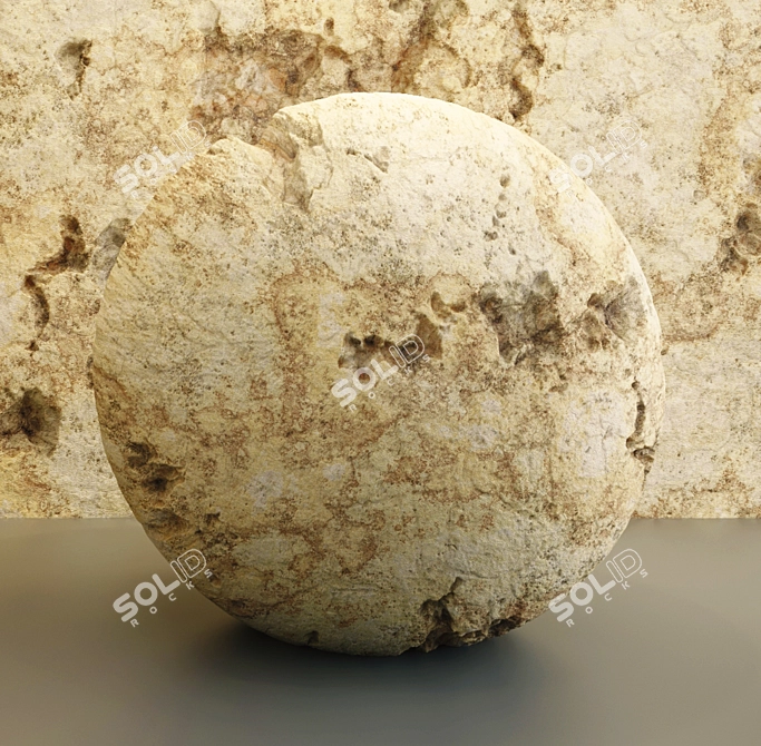 Beige Rock PBR Material 3D model image 4