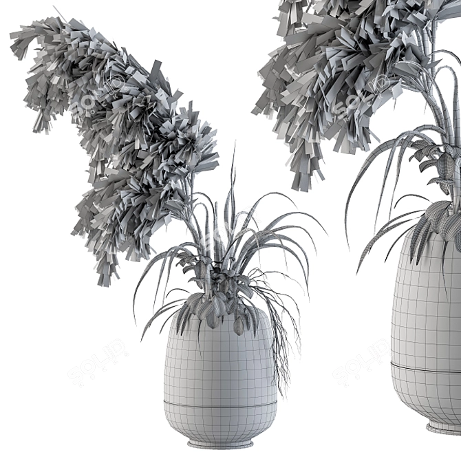 Sage & Lavender Dried Bundle 3D model image 4