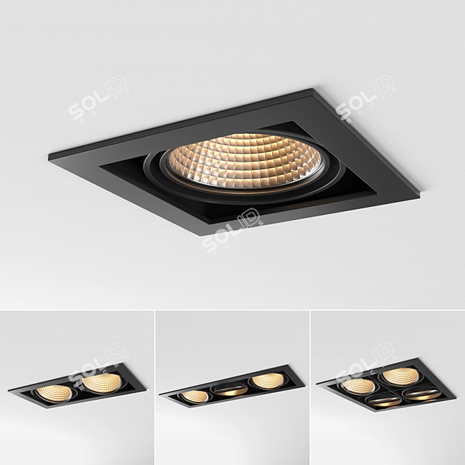 Modular Mini Multiple: Versatile Lighting Solution 3D model image 1