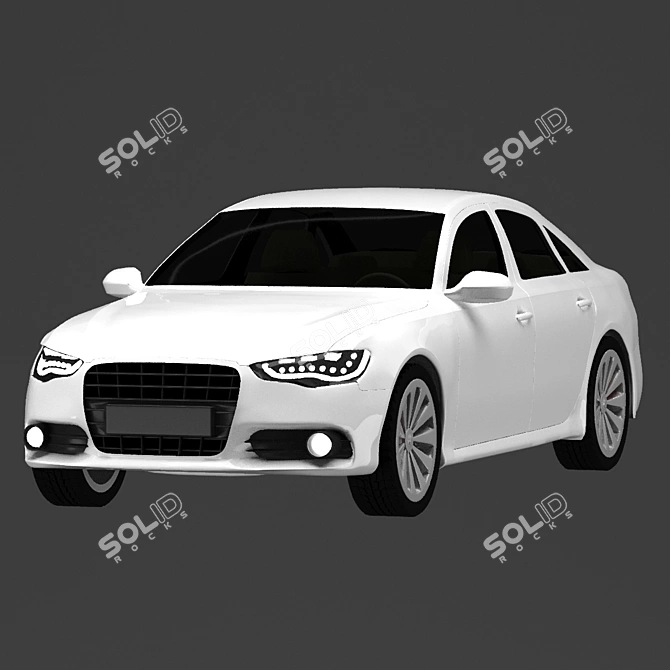 Sleek 2011 Audi A6: Turbocharged Performance 3D model image 14