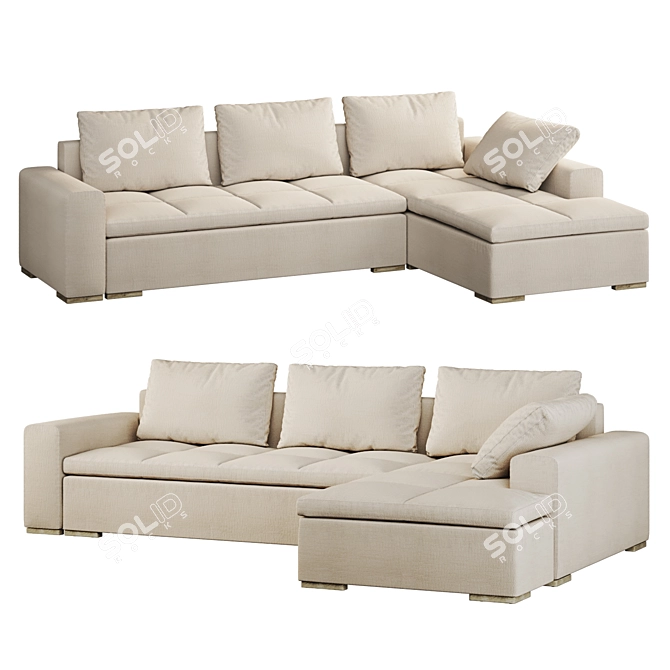 Luxury OM Leonardo Sofa 3D model image 4