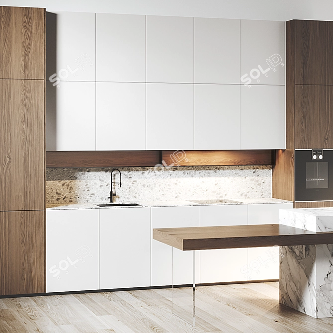 Modern Kitchen Model for 3dsmax & V-ray 3D model image 2