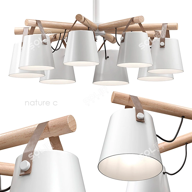 Lampatron Natura C: Elegant 8-Light Pendant 3D model image 6