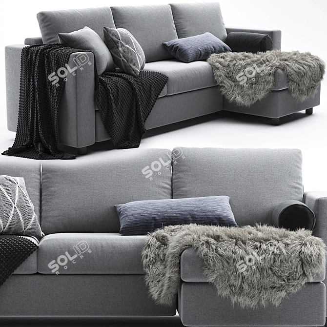 Finnala Ikea Sofa: Modern Comfort 3D model image 1