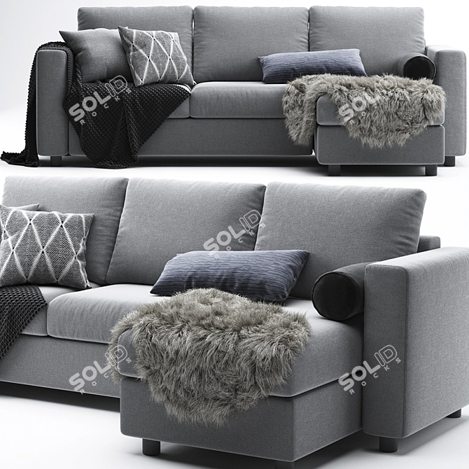 Finnala Ikea Sofa: Modern Comfort 3D model image 3
