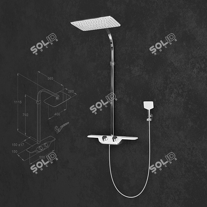 Kludi Discovery Shower System 3D model image 2