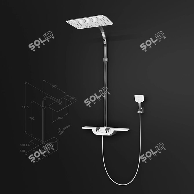 Kludi Discovery Shower System 3D model image 7