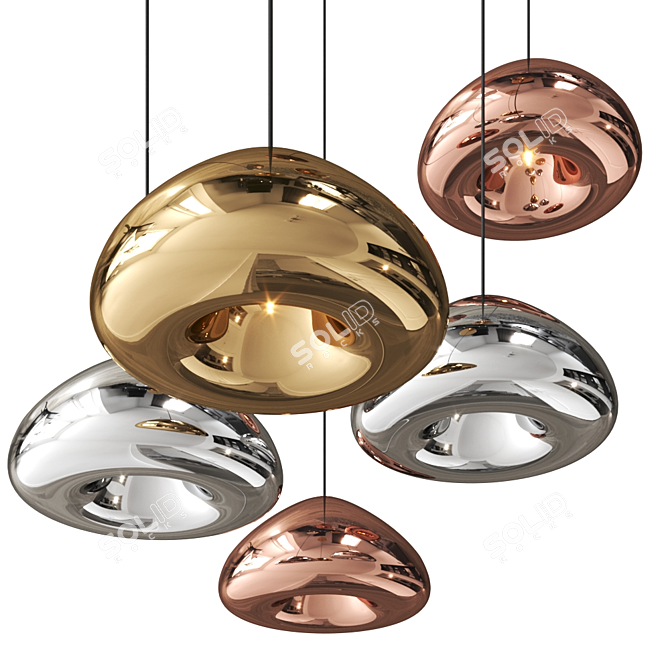 Copper Void Pendant: Tom Dixon Light 3D model image 1