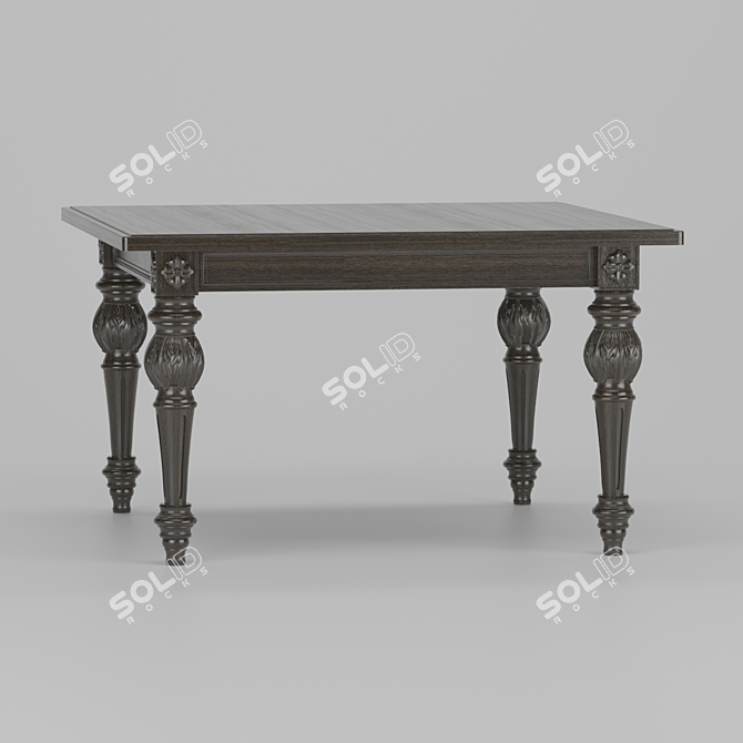 Classic Style Square Dining Table 3D model image 2