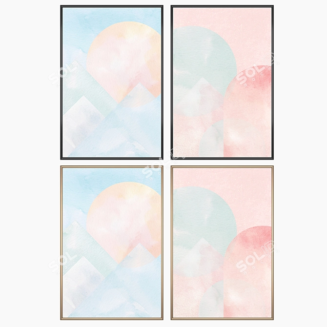 Multiframed Wall Art Set No. 1441 3D model image 2