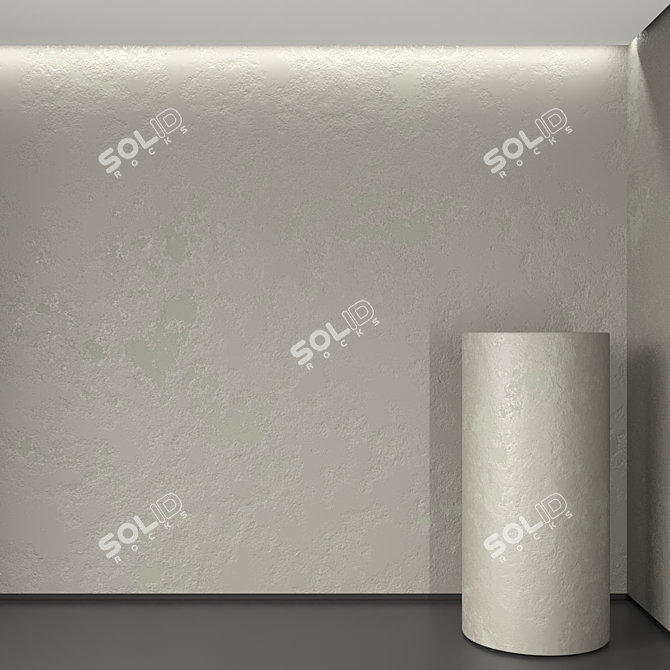 Seamless Plaster Texture | Decorative Wall Coating 3D model image 1