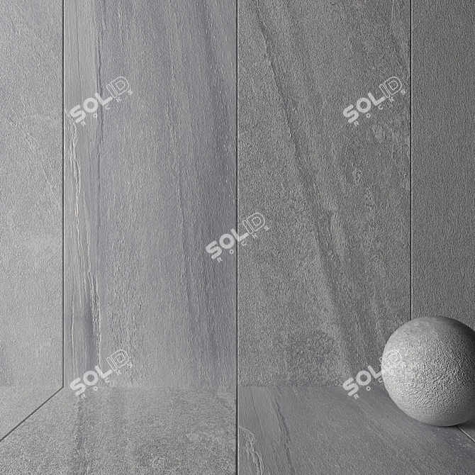 Santorini Ice Stone Wall: Elegant and Realistic 3D model image 2