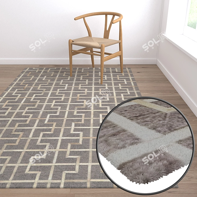 Premium Carpet Set: High-Quality Textures for Interior Design 3D model image 5