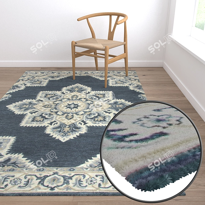 Luxury Carpet Set: High-Quality Textures & Multiple Variants 3D model image 5