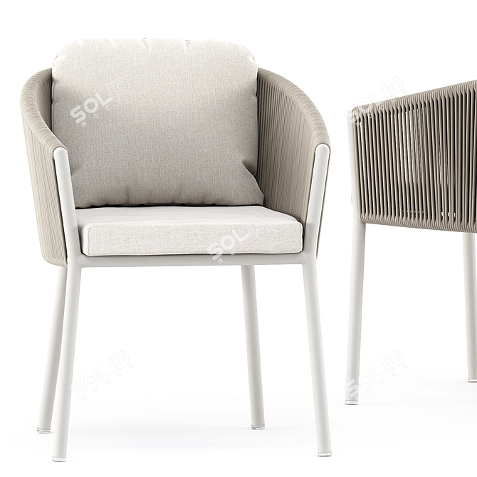 Elegant OMER Armchair: Timeless Comfort 3D model image 3