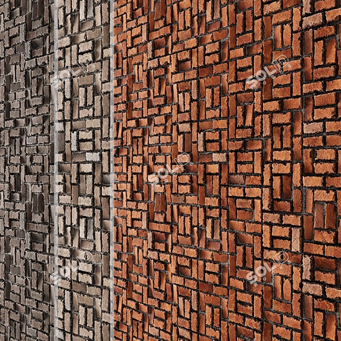 Seamless 4K Brick Design 3D model image 1