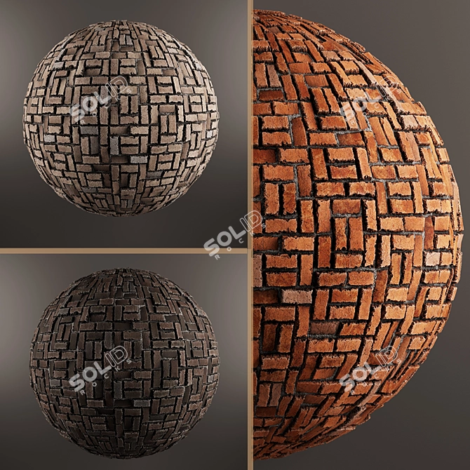 Seamless 4K Brick Design 3D model image 2