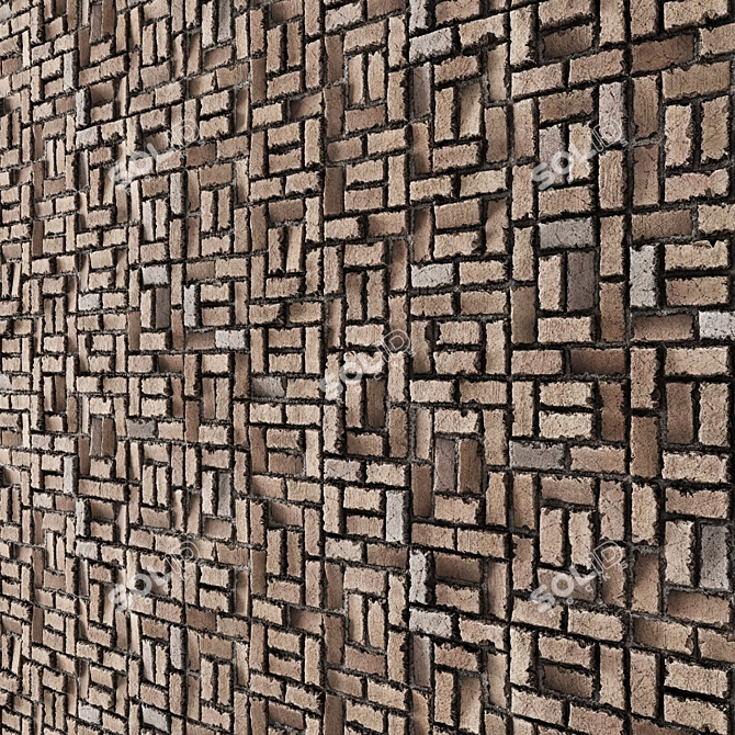 Seamless 4K Brick Design 3D model image 3