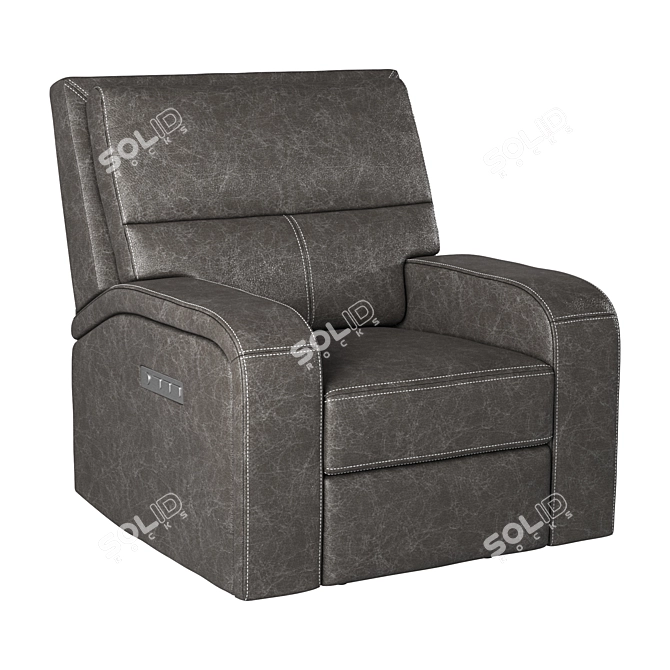 Luxury Leather Recliner 3D model image 1