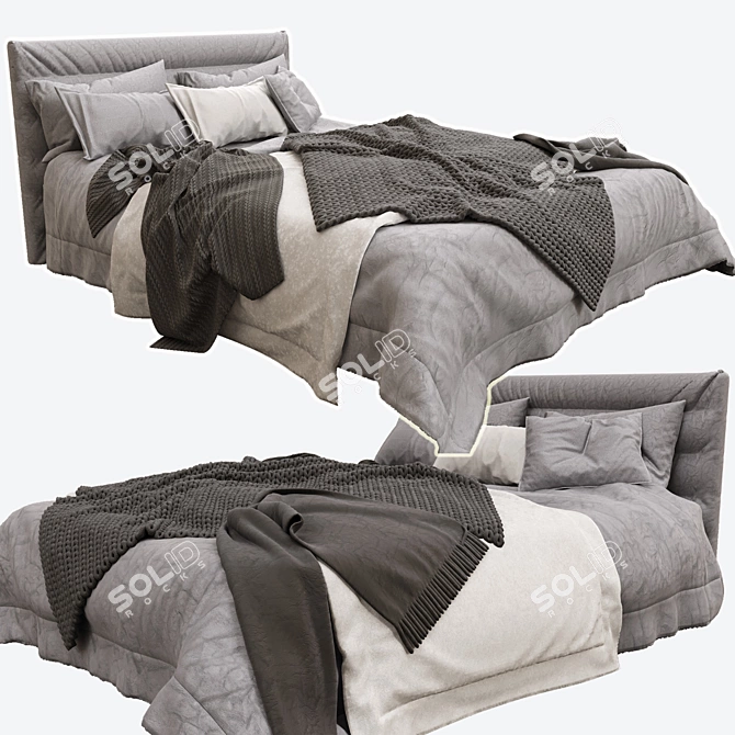 Corona Render Bed: 180x210cm 3D model image 1