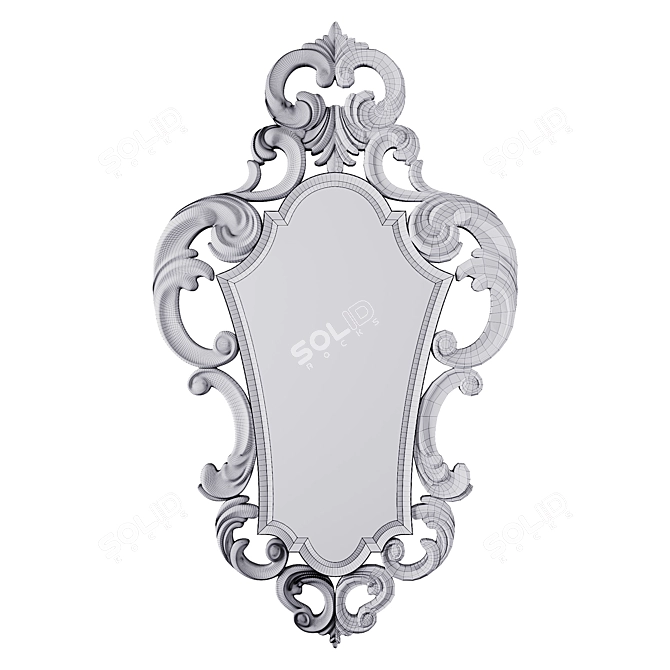 Classic Rococo Mirror: Elegant and Luxurious 3D model image 2