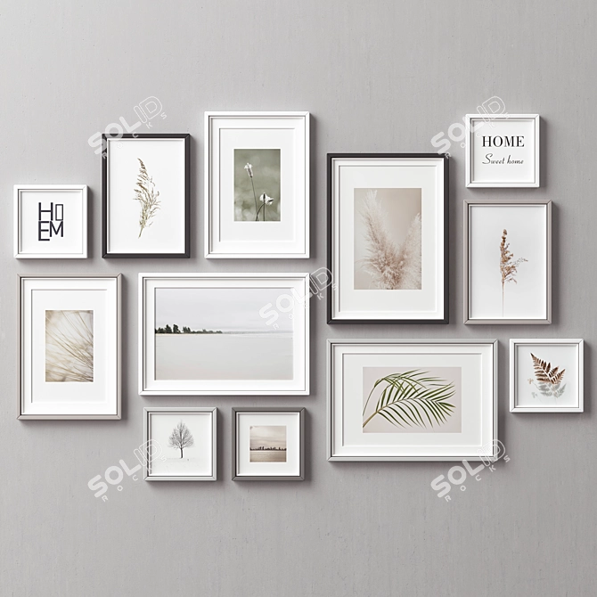 Multi-Color Picture Frames Set 3D model image 3