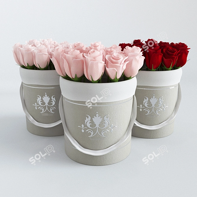 Luxury Rose Box Set 3D model image 1
