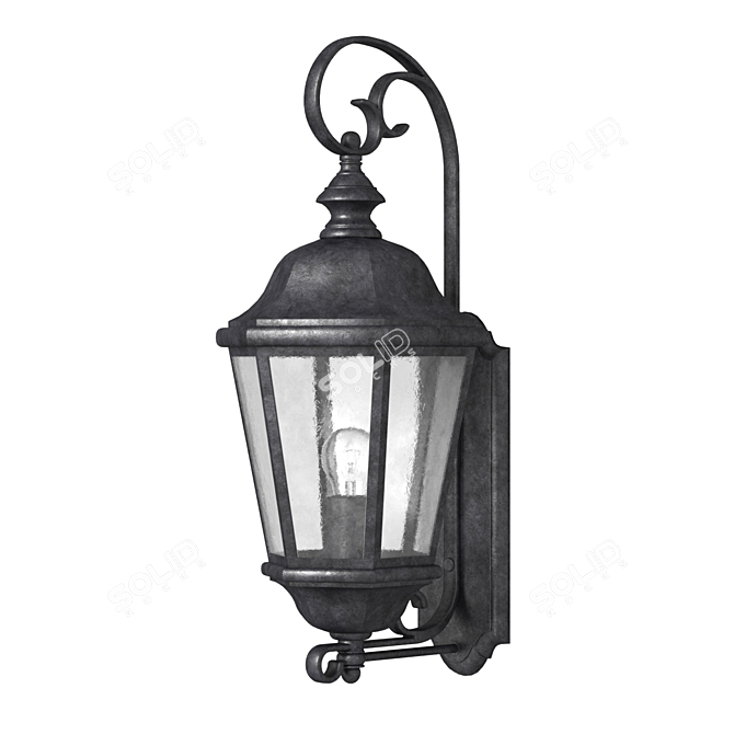 Modern Outdoor Wall Lamp 3D model image 1