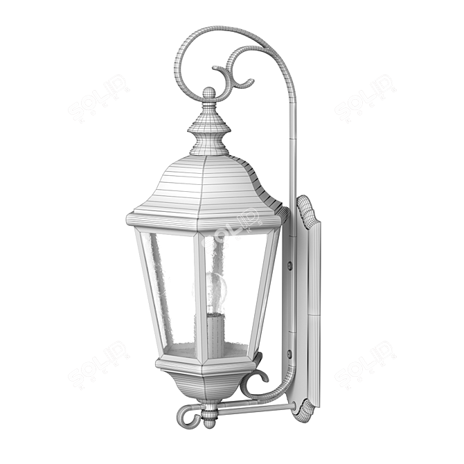 Modern Outdoor Wall Lamp 3D model image 4