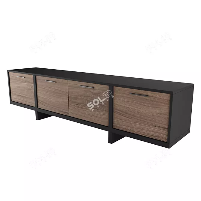 Modern TV Stand: Curbstone PID TV SEA STONE 3D model image 3